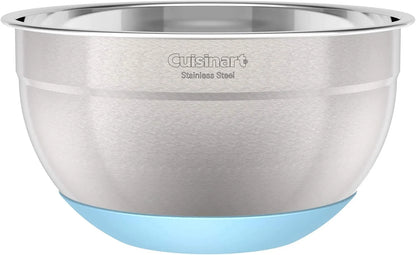 Cuisinart 3-Piece Stainless Steel Mixing Bowls with Nonslip Base, 1.5qt, 3qt & 5qt