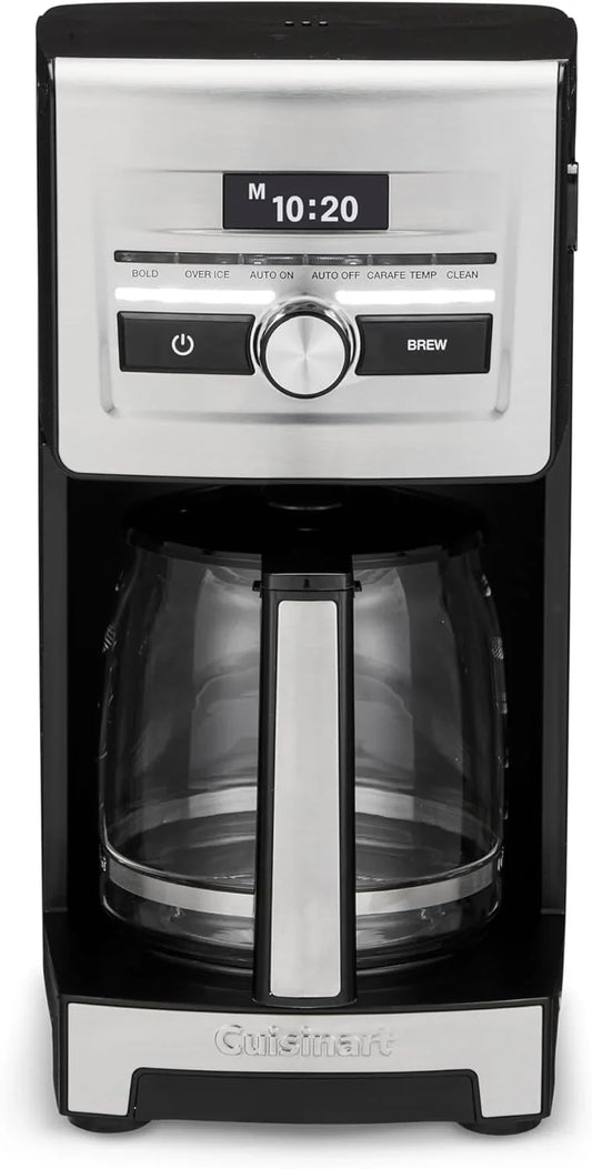 Cuisinart Personal Brew™ 12-Cup Coffee Maker, Automatic Coffee Machine, Programmable Coffee Maker for Home Brewing Convenience with Adjustable Brew Strength, Stainless Steel/Black, DCC-12