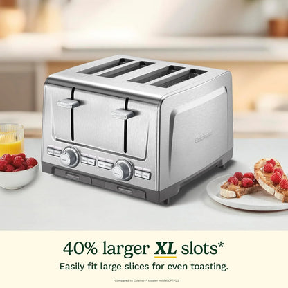 Cuisinart 4-Slice XL Slot Toaster, 7 Shade, High-Lift, Stainless Steel