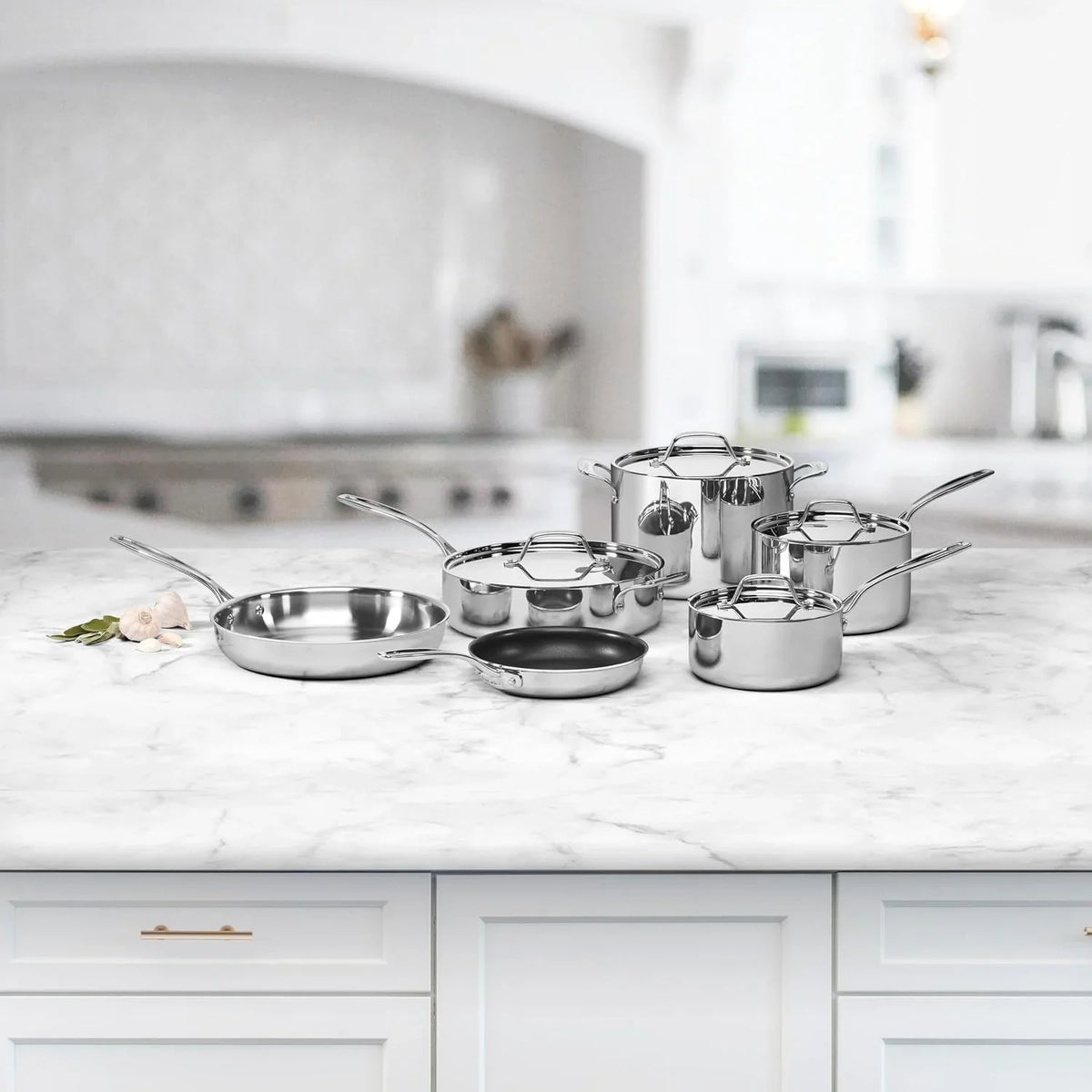 Cuisinart Custom-Clad 5-Ply Stainless Steel 10 Piece Cookware Set, CCC5-10