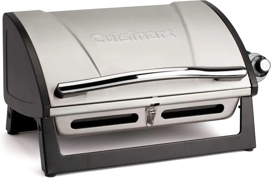 Cuisinart Gas Grill with Locking Lid, Portable, 8,000 BTU, 10 lbs.