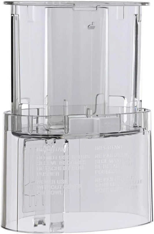 Cuisinart DLC-018BGTXT1 Replacement Large Pusher & Sleeve Assembly for Food Processors – Fits DFP-11, DLC-8S, DLC-8SY, DFP-14