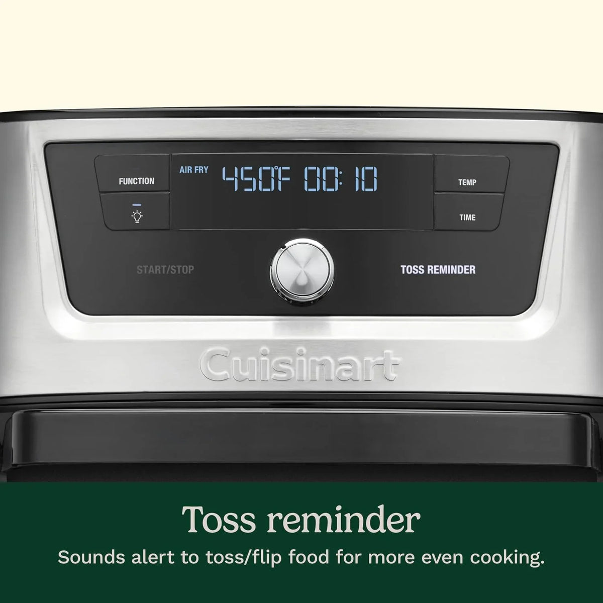 Cuisinart Air Fryer, 9-Quart Basket Stainless Steel Fryer Oven with 6 Presets to Roast, Bake, Broil, Air Fry, Dehydrate and Keep Warm, Dishwasher-Safe Parts, Quick & Easy Meals, AIRX-221, Black