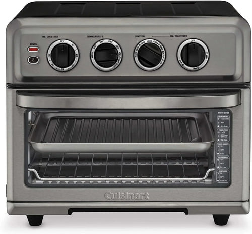 Cuisinart Air Fryer Toaster Oven with Grill, 1800W 8-1 Air Fryer Oven with Bake, Convection Bake, Grill, Broil and Warm Options, Large Capacity, 60-Minute Timer, TOA-70BKS, Black SS